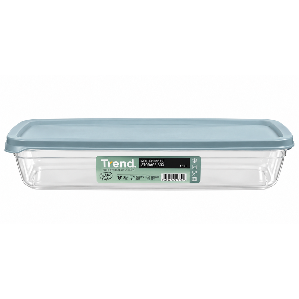 Festiva Trend Long Storage Box In Light Blue