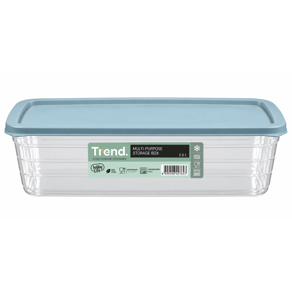 Festiva Trend Deep Long Storage Box In Light Blue