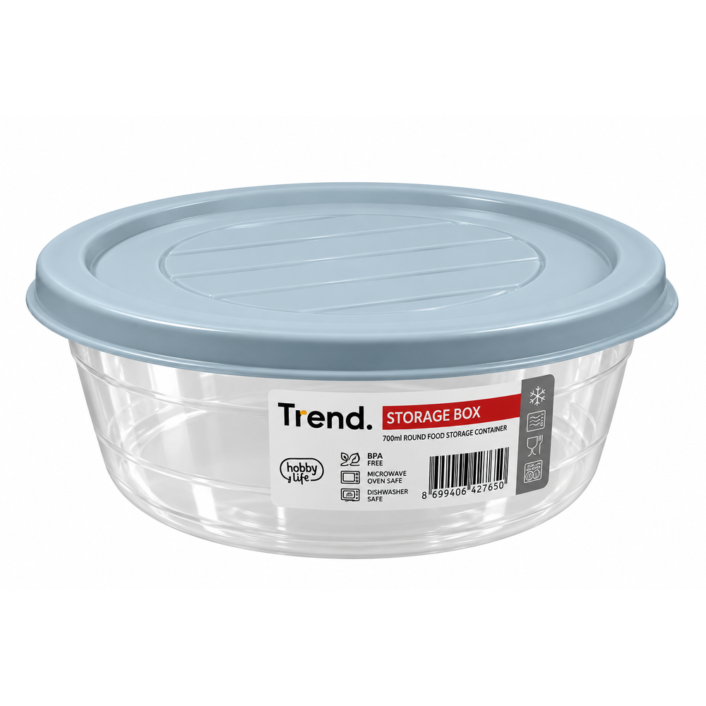 Festiva Trend Round Storage Box In Grey