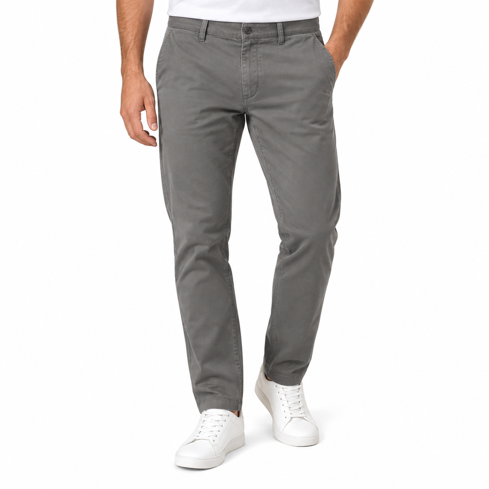 Polo Mens textured Trousers In Dark Grey