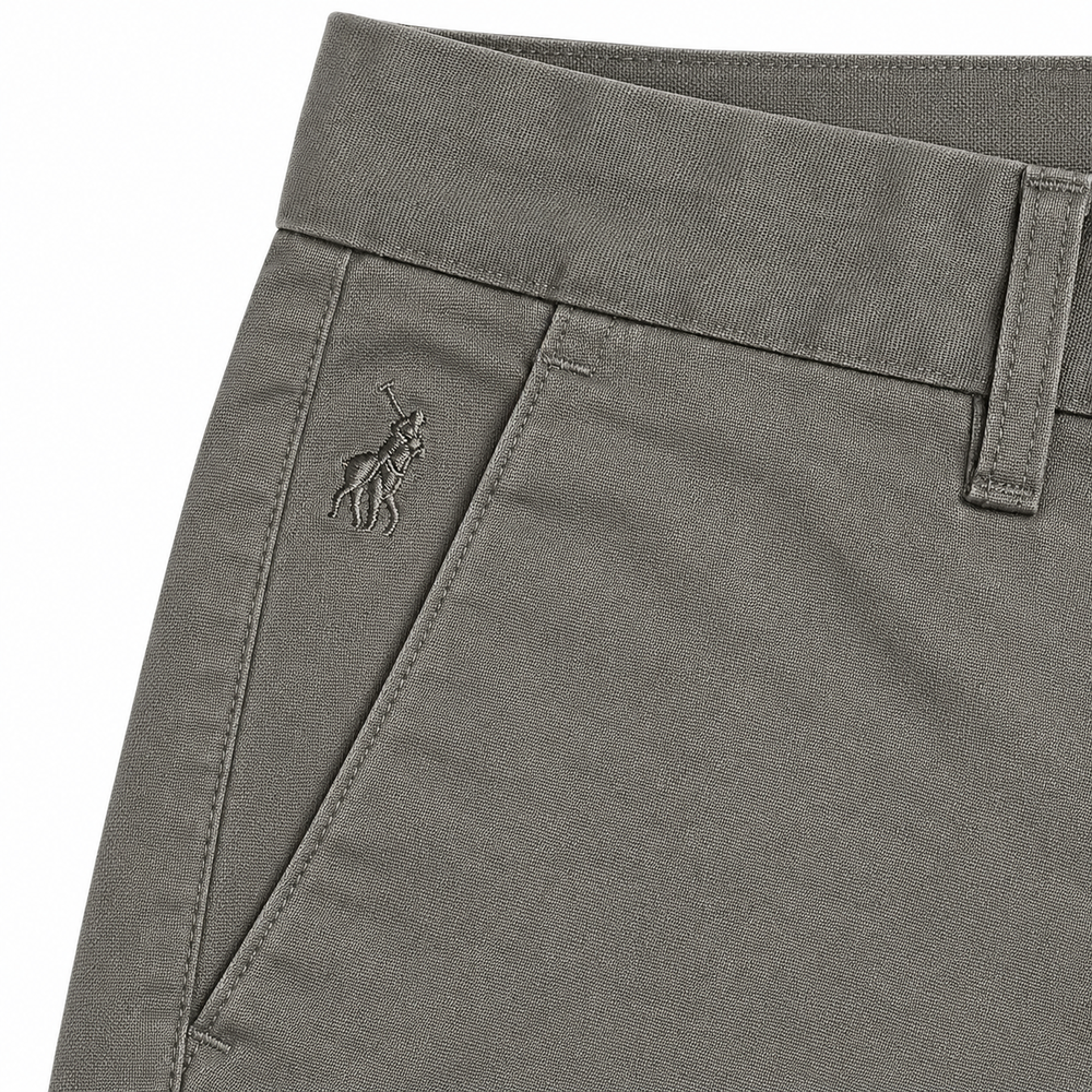 Polo Mens textured Trousers In Dark Grey