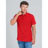 Ben Sherman Mens Tertarpolo Terry Textured Golfer In Red