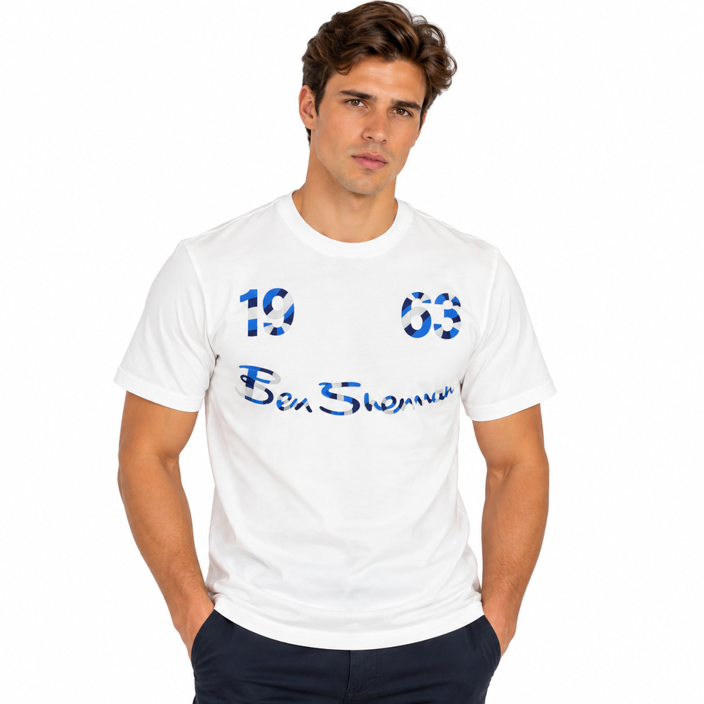 Ben Sherman Mens 1963 T-Shirt In White