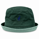 Polo Mens Reversible Striped Bucket Hat In Green