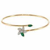 Posy Emerald & Diamond Flower Bracelet