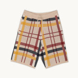 Tshepo Mens Checkered Knit Shorts  Multi