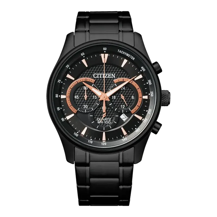 Citizen Mens Classic Chronograph Stainless Steel Watch In Black