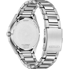 Citizen Mens Eco-Drive Watch In Silver & Orange