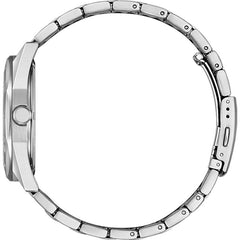 Citizen Mens Eco-Drive Watch In Silver & Orange