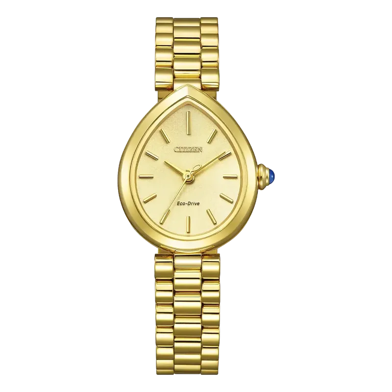 Citizen Womens Eco Drive Gold Pear Shaped Watched
