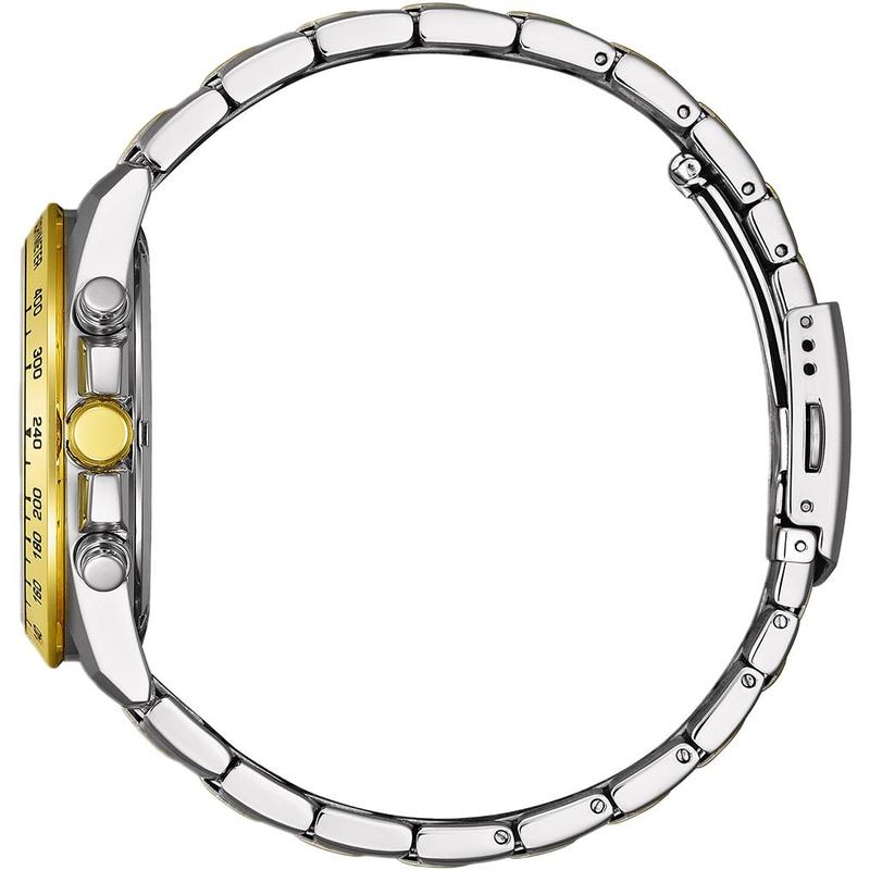 Citizen Mens Quartz Two Tone Watch In Silver And Gold