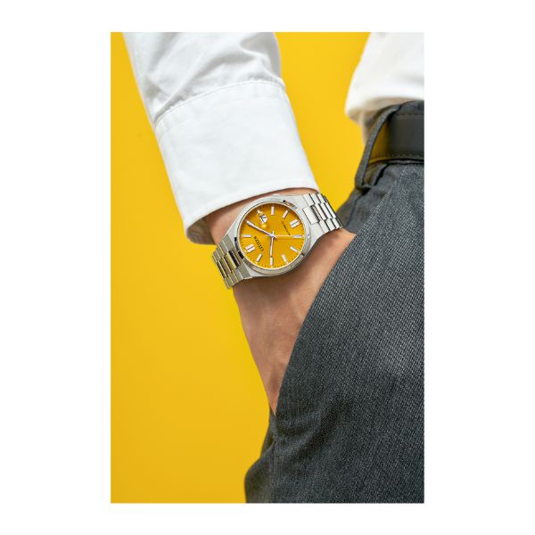 Citizen Mens Watch In Silver & Yellow