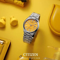 Citizen Mens Watch In Silver & Yellow