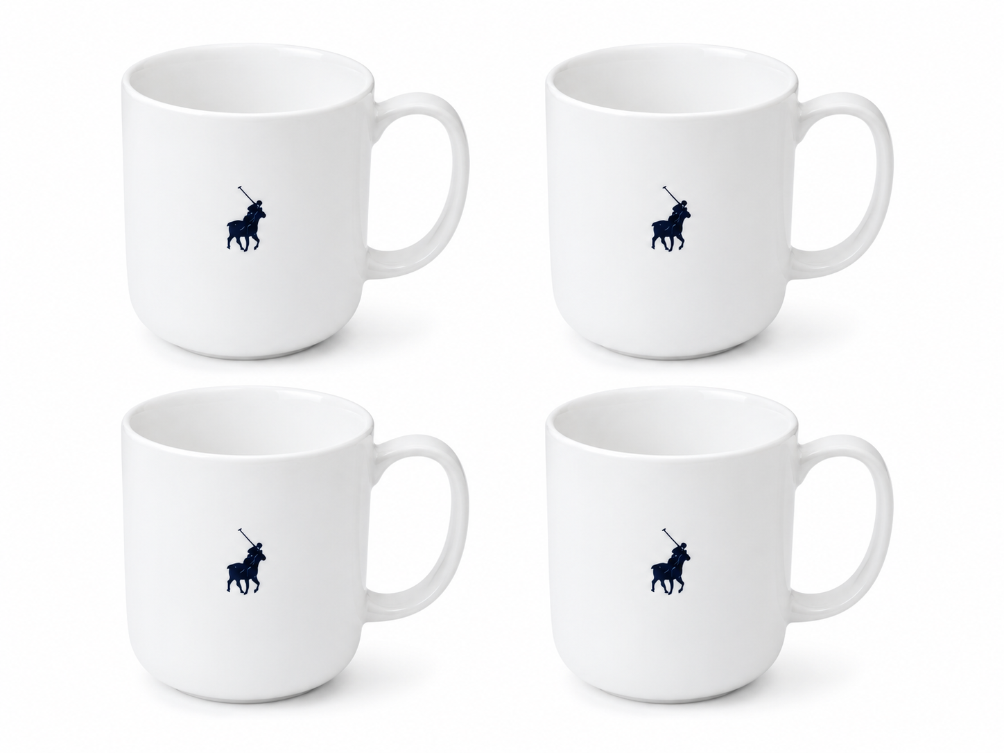 Polo Classic Mug 4 Piece Set In White