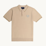 Tshepo Jeans Classic Knit Patch Golfer In Beige
