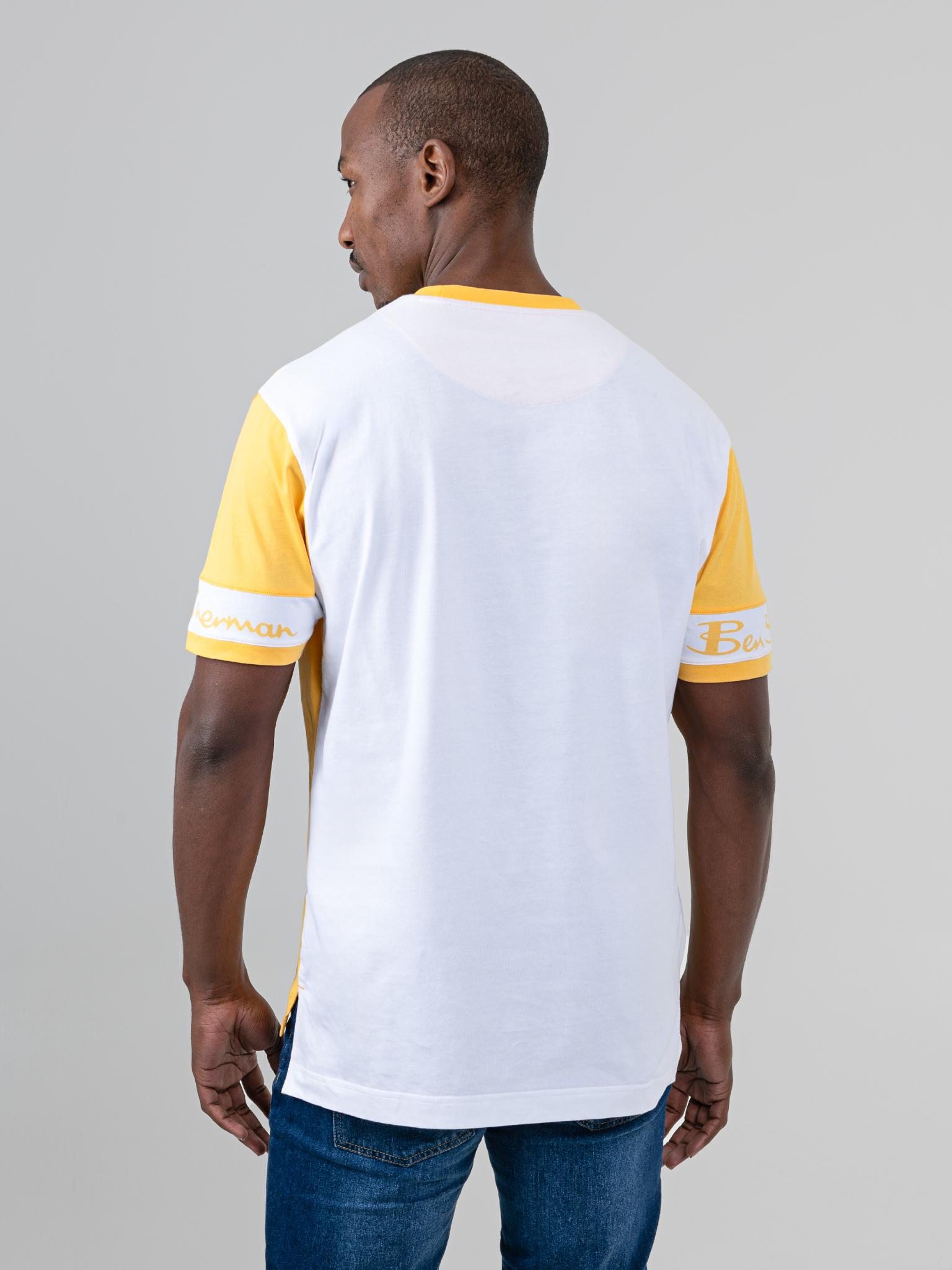 Ben Sherman Cut & Sew Col Block Banana