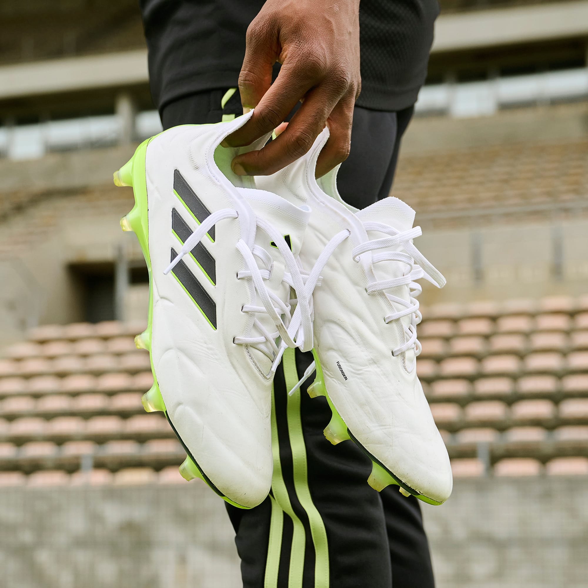 Adidas Unisex Copa Pure.1 FG Soccer Boots In Cloud White / Core Black / Lucid Lemon