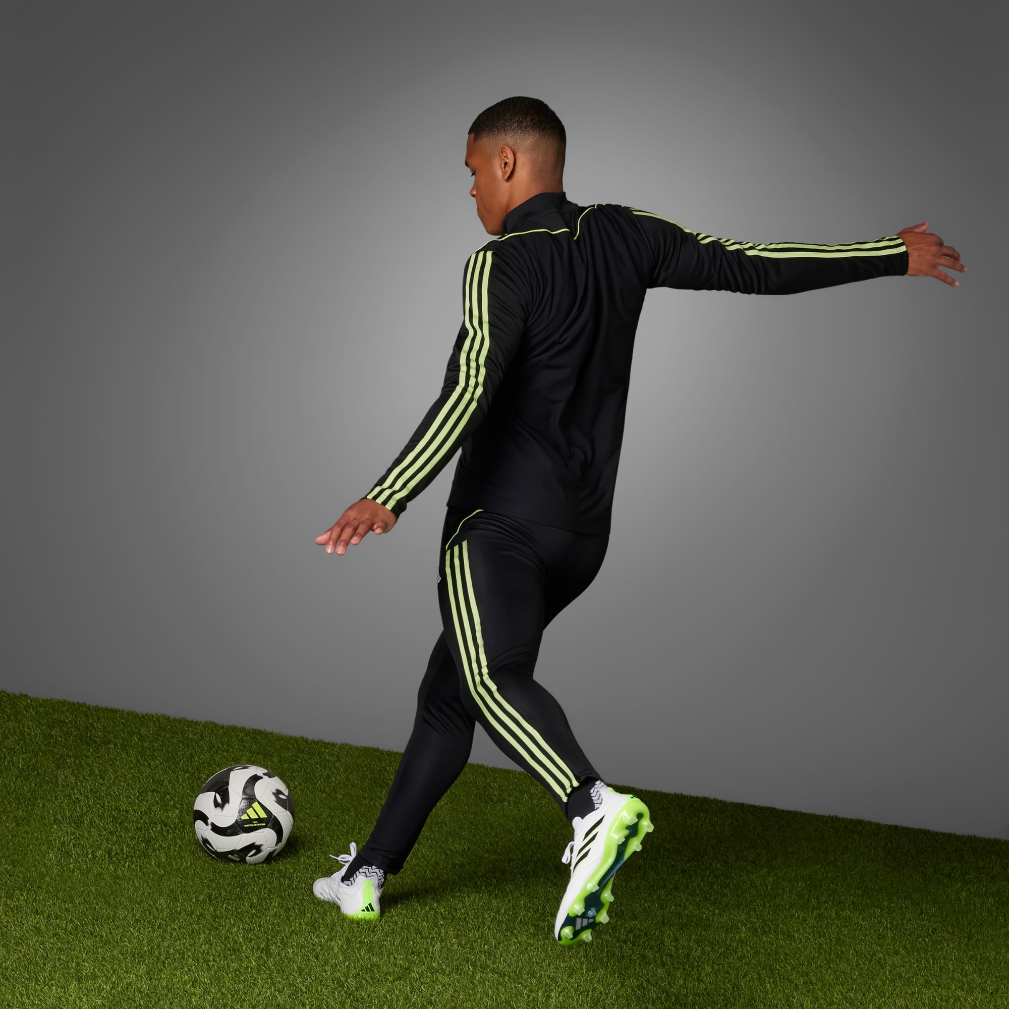 Adidas Unisex Copa Pure.1 FG Soccer Boots In Cloud White / Core Black / Lucid Lemon