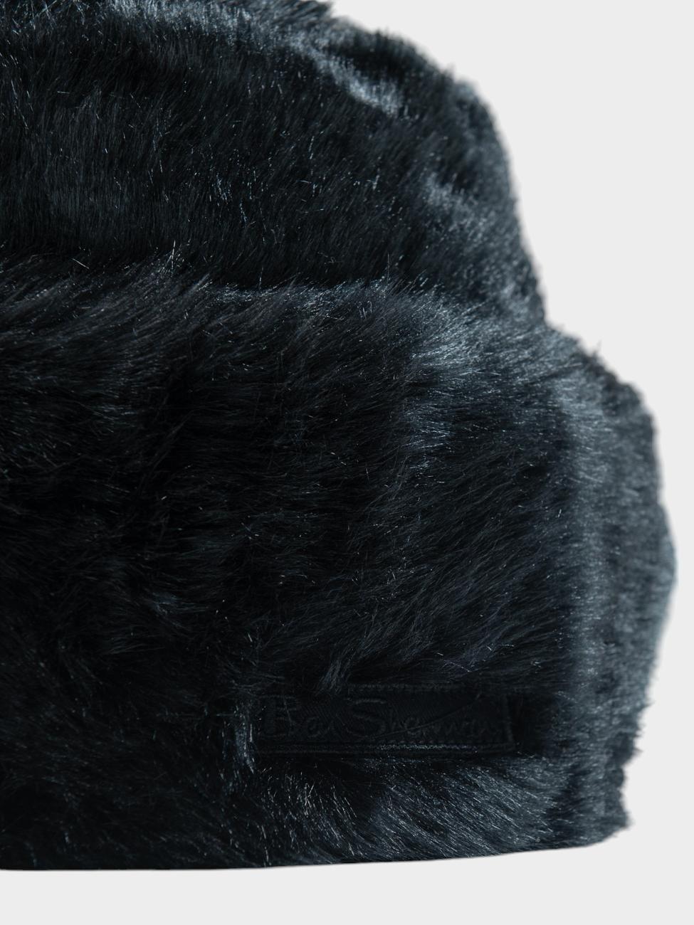 Ben Sherman Mens Cossack Faux Fur Hat In Black