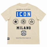 Icon Milano Mens T-Shirt In Apricot