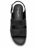 Cushion Walk Ladies Sandals In Black