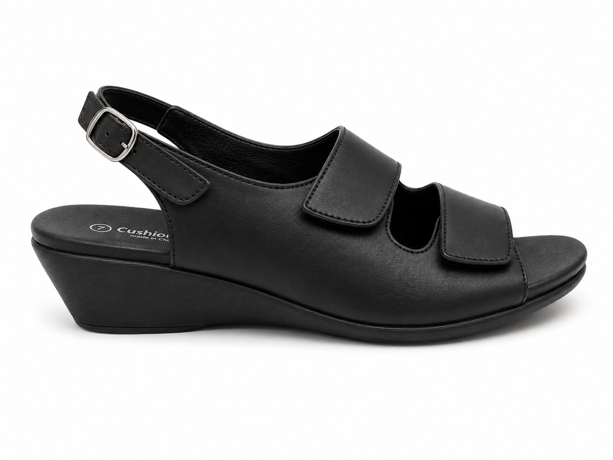 Cushion Walk Ladies Sandals In Black