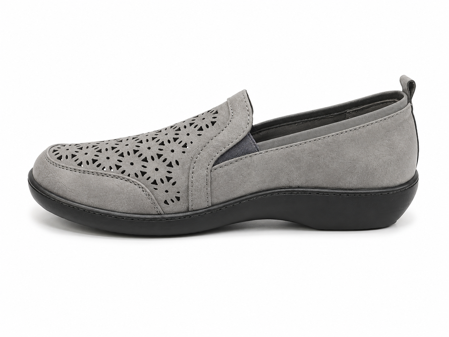 Cusion Walk Ladies Slip On Shoes In Grey
