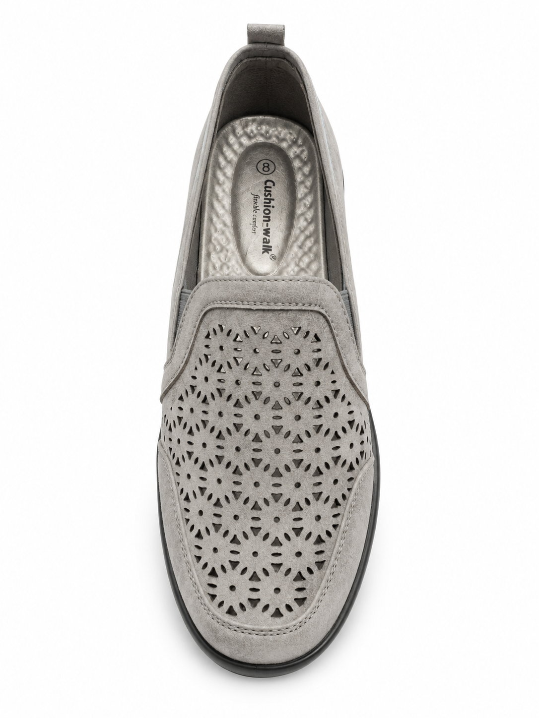Cusion Walk Ladies Slip On Shoes In Grey