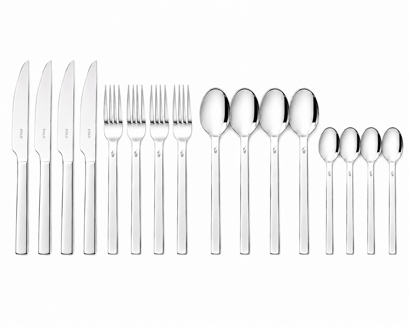 Polo Shinny Anne 16 Piece Cutlery Dinner Set In Silver