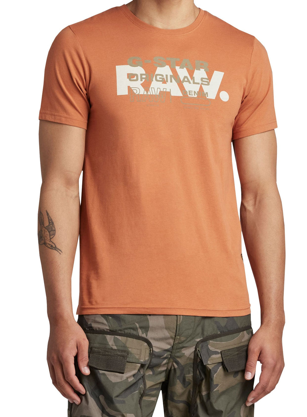 G-Star Raw Mens Originals Slim T-Shirt In Autumn