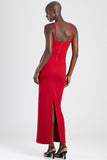 Sissy boy Womens Maxi Dress With a Scoop Neckline In Red