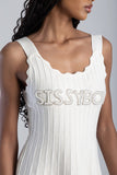 Sissy boy Womens Knitwear Mini Dress In Off White
