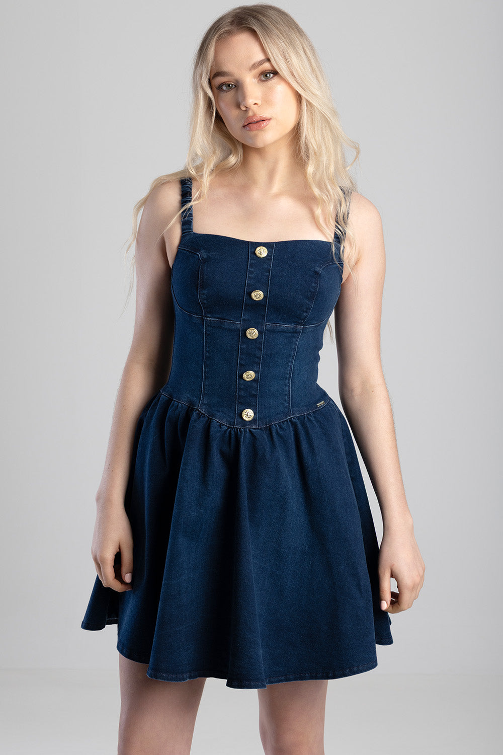 Sissyboy Womens Strappy Skater Dress In Blue