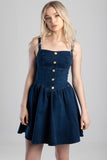Sissy boy Womens Strappy Skater Dress In Blue