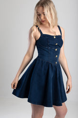 Sissyboy Womens Strappy Skater Dress In Blue