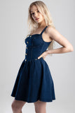 Sissy boy Womens Strappy Skater Dress In Blue