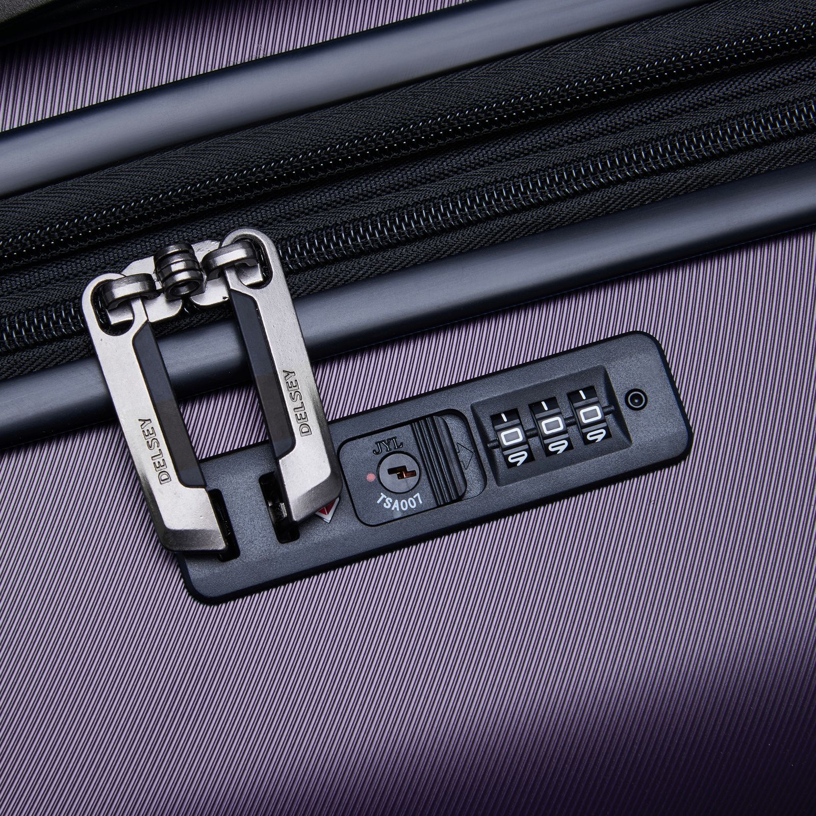 Delsey Paris Air Armour Trolley Case In Dark Purple