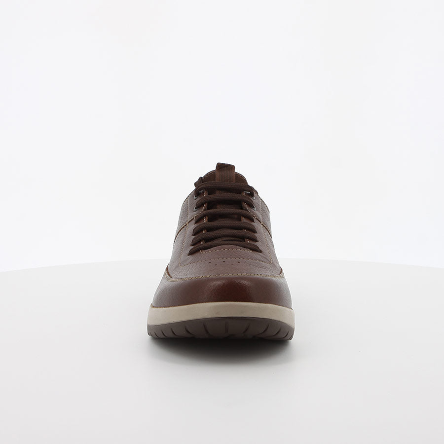 Hush Puppies Mens Brown Diego Milled Leather Shoe