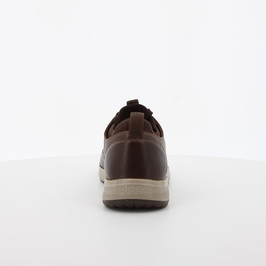 Hush Puppies Mens Brown Diego Milled Leather Shoe
