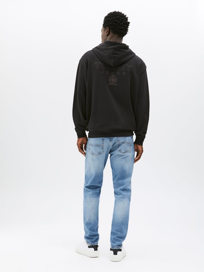 Tommy Hilfiger Tjm Rlx Varsity Tonal Black Hoodie