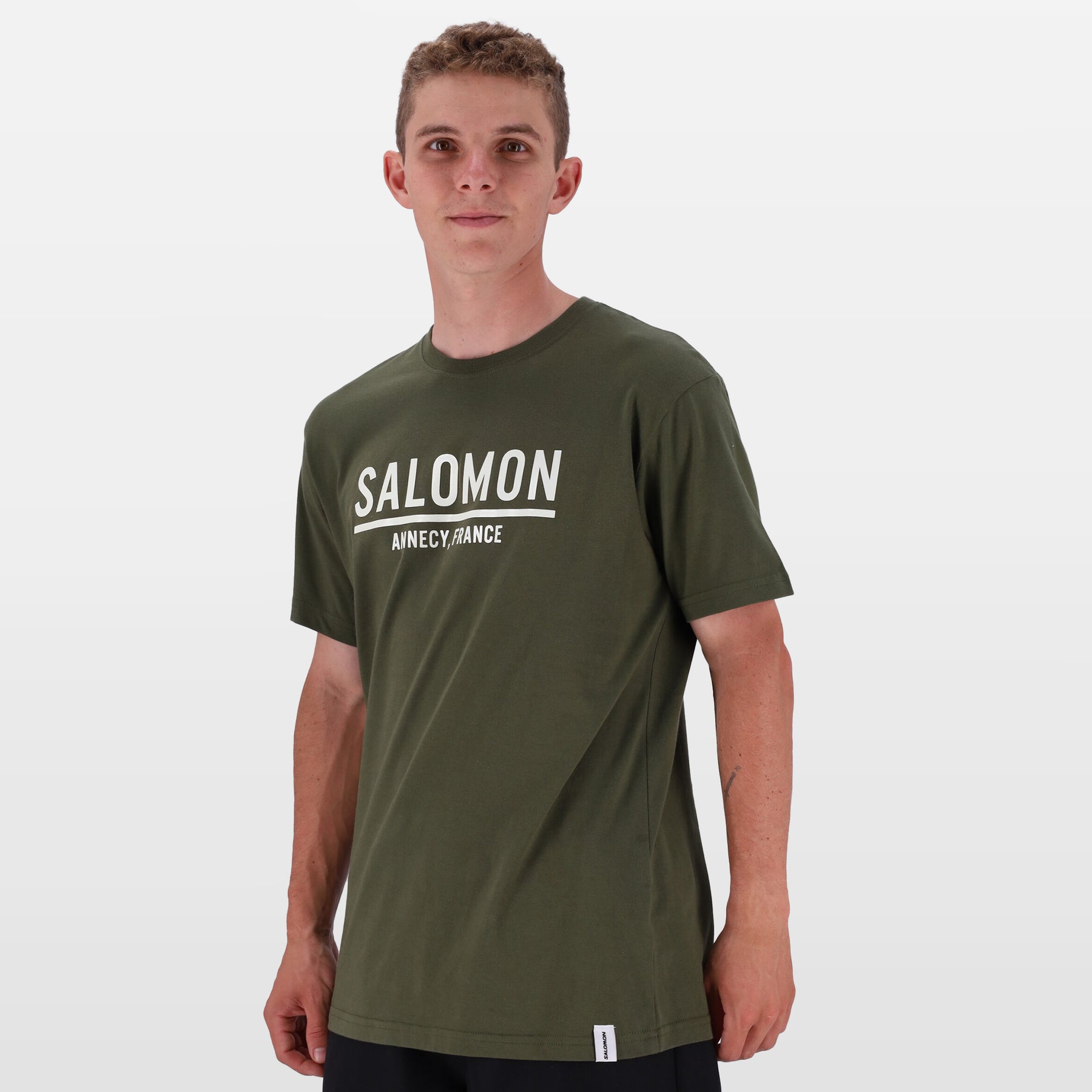 Salomon Mens Down Under T-Shirt In Olive Night
