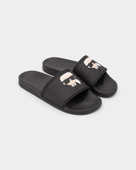 KARL Lagerfeld Ladies Kondo 2.0 Slides In Black