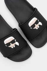 KARL Lagerfeld Ladies Kondo 2.0 Slides In Black