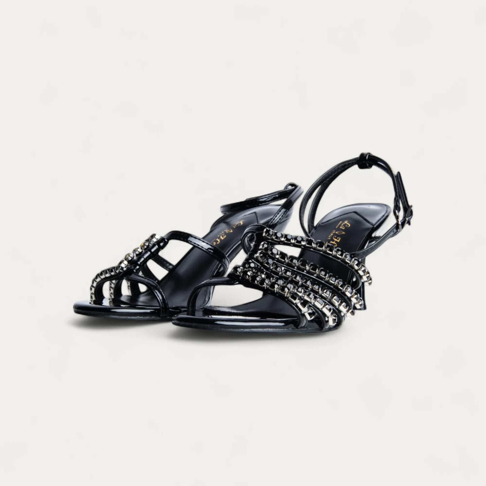 La Her Womens QXG-22 Heels In Black