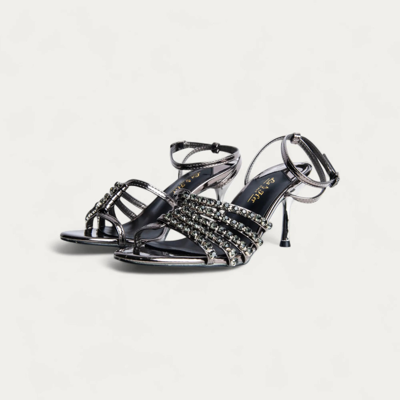 La Her Womens QXG-22 Heels In Pewter