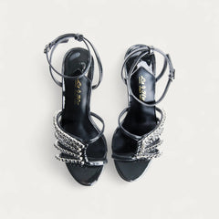 La Her Womens QXG-22 Heels In Pewter