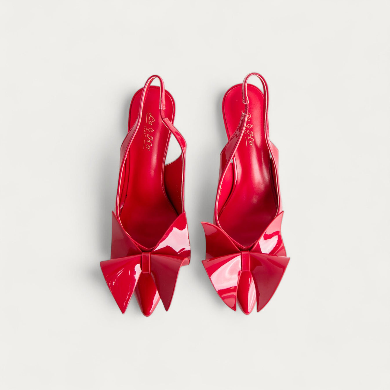 La Her Womens QXG-23 Heels In Red