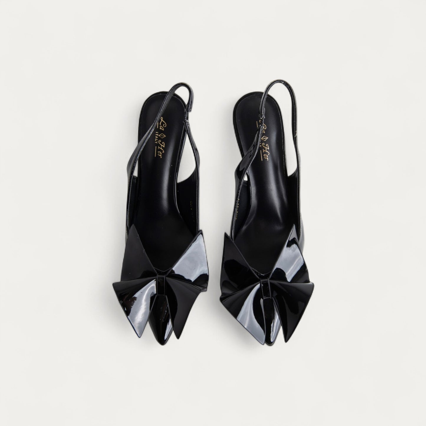 La Her Womens QXG-35 Heels In Black