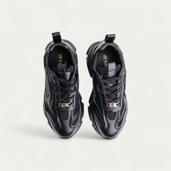 La Her Womens Sneakers In Black