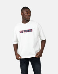 Les Hommes Mens Rubber Print T-Shirt In White